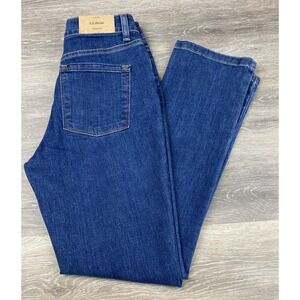 NWT‎ L.L. Bean Classic fit Jeans Womens 2 Petite (26 X 28) Blue Denim  Stretch